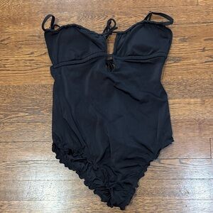 Elegant Black Women's One Piece Swimsuit